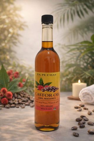 100% Pure Haitian Castor Oil – 750 ml | Lwil Maskreti
